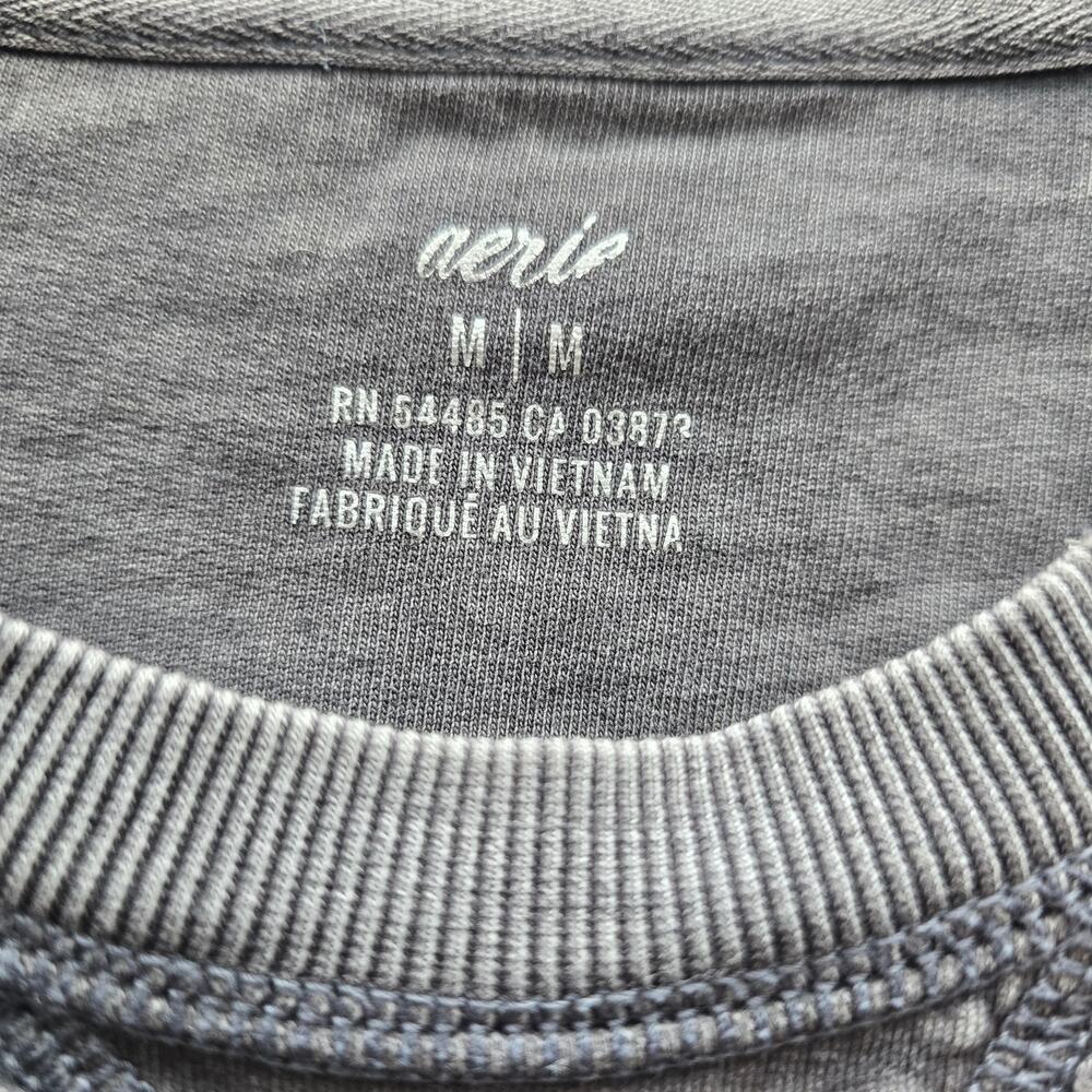 Aerie Crewneck Cotton Oversized Sweatshirt Pullover Athleisure Gray Size Medium - Picture 3 of 5